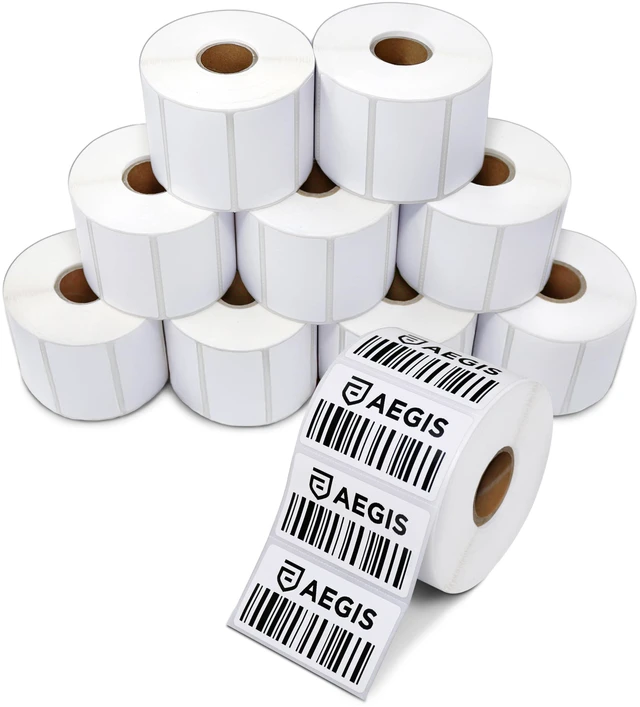 Main image of 2.5" X 1.5" Direct Thermal Labels (10800 Count, 12 Rolls) UPC Barcode Shipping Labels, FNSKU SKU Stickers, Thermal Sticker Paper Roll - Compatible With Zebra and Rollo Printers