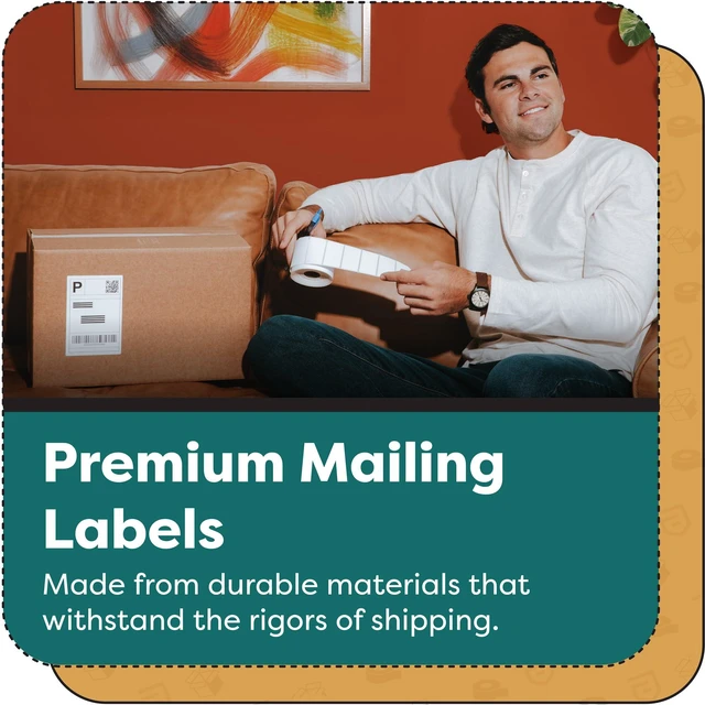 Alt view image 6 of 7 - 2.5" X 1.5" Direct Thermal Labels (10800 Count, 12 Rolls) UPC Barcode Shipping Labels, FNSKU SKU Stickers, Thermal Sticker Paper Roll - Compatible With Zebra and Rollo Printers