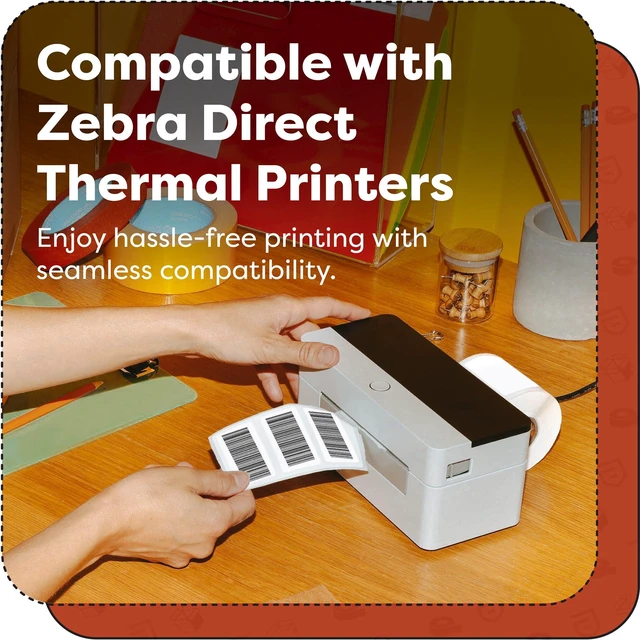 Alt view image 5 of 7 - 2.5" X 1.5" Direct Thermal Labels (10800 Count, 12 Rolls) UPC Barcode Shipping Labels, FNSKU SKU Stickers, Thermal Sticker Paper Roll - Compatible With Zebra and Rollo Printers