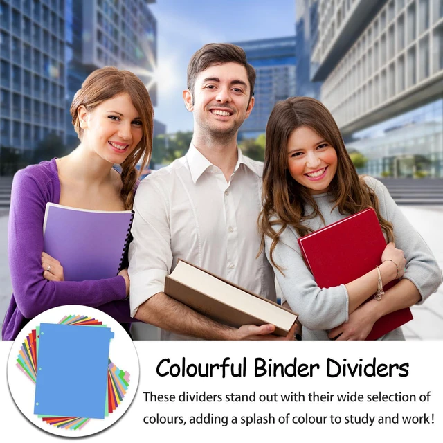Alt view image 7 of 7 - 12-Tab Binder dividers with tabs for 3 Ring Binder, Write & Erase, Dividers for 8.5 x 11'' Letter Size Papers, Assorted Color, 3 Set, Ideal for Student, Teacher (Pack of 3)