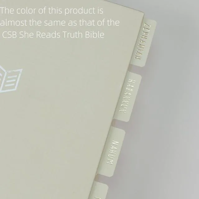 Alt view image 4 of 7 - Laminated Bible Tabs with Book Summaries(Lime Cream) Bible Tabs for Women and Men, 3D Gold Foil Embossed Lettering, Reposition Large Print Stickers, Easy to Read, Easy Navigation