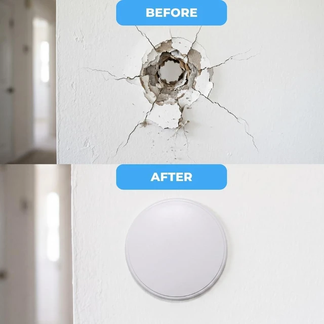 Alt view image 2 of 7 - 5 Pack - Door Stoppers for Wall - 5 Inch Door Knob Wall Protector, Self Adhesive Peel and Stick Door Bumper, Wall Protectors from Door Knobs, Anti Slam, White