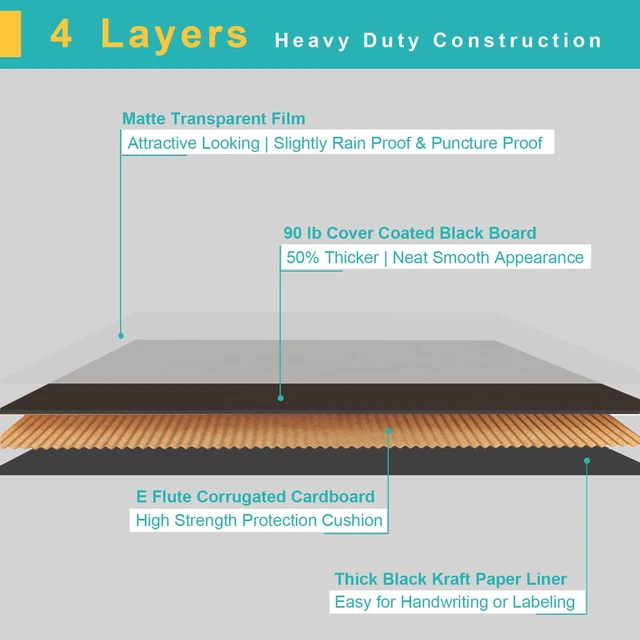 Alt view image 3 of 7 - 9x6x4 Black Shipping Boxes 24 Pack Corrugated Cardboard Box Mailer Tab Locking Literature Mailer Flat Empty Gift Packing Supplies - Mailing Box Packaging for Small Business