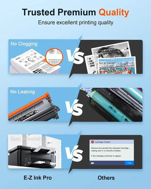 Alt view image 7 of 7 - TN760 TN-760 TN730 TN-730 Toner Cartridge Replacement for Brother tn760 to Use with HL-L2350DW HL-L2370DW HL-L2390DW HL-L2395DW MFC-L2710DW MFC-L2750DW Printer(4black)