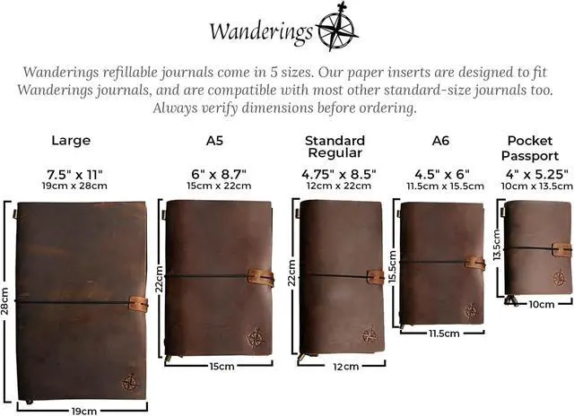 Alt view image 6 of 7 - Dotted A6 Size Travelers Notebook Inserts | 4.1" x 5.8" (10.5 x 15cm) | 100 GSM Paper | 6 Hand-sewn Booklets/360 Pages | Travelers Notebook Refills for Journals, Diaries, Planners