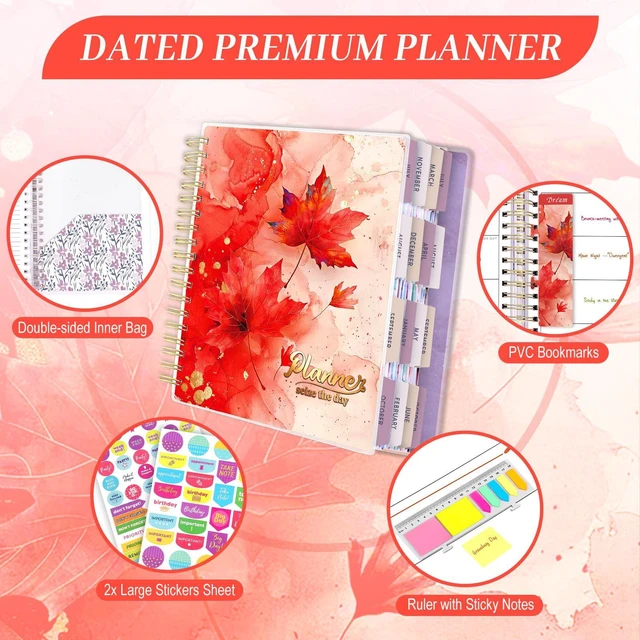 Alt view image 2 of 7 - Planner 2026-2027, 18 Months Large Daily Weekly Monthly Organizer July 2026 - Dec 2027, 8.5x9.8", Calendar with Page Tabs, Separator, Pocket Folder, Bookmark & Stickers & Sticky Note Set