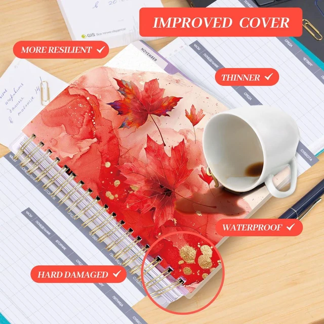 Alt view image 7 of 7 - Planner 2026-2027, 18 Months Large Daily Weekly Monthly Organizer July 2026 - Dec 2027, 8.5x9.8", Calendar with Page Tabs, Separator, Pocket Folder, Bookmark & Stickers & Sticky Note Set