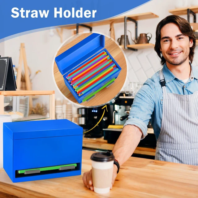 Alt view image 7 of 7 - Pencil Dispenser for Classroom, Wooden Pencil Holder, Classroom Teacher Must Have, Pencils Straws Organization & Storage for Classroom Office Kitchen Restaurant (blue)