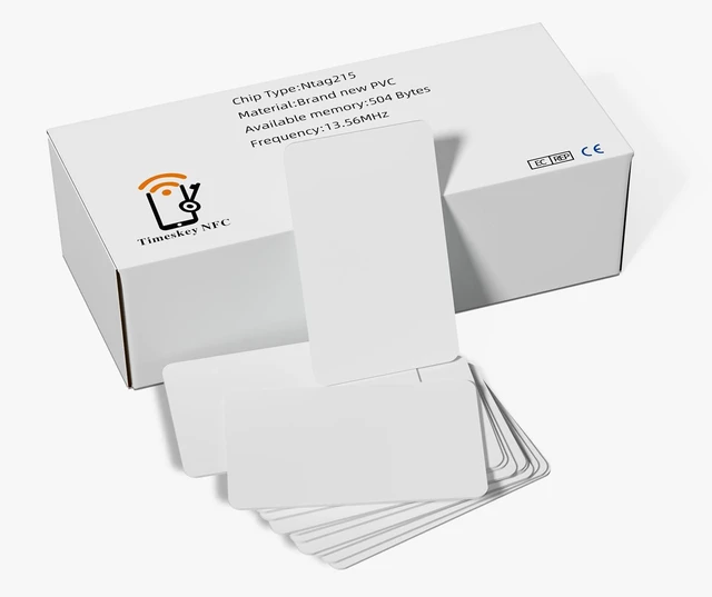 Main image of 200 Pack tag NTAG215 NFC Card 504 Bytes of Memory Compatible with Amiibo and TagMo, Suitable for All Mobile Devices That Support NFC