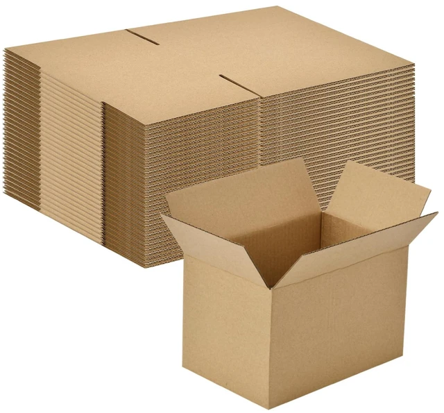 Main image of 30 Pack 6x4x4 inches Small Shipping Boxes Brown Corrugated Cardboard Boxes for Packing, Mailing, Moving, Business