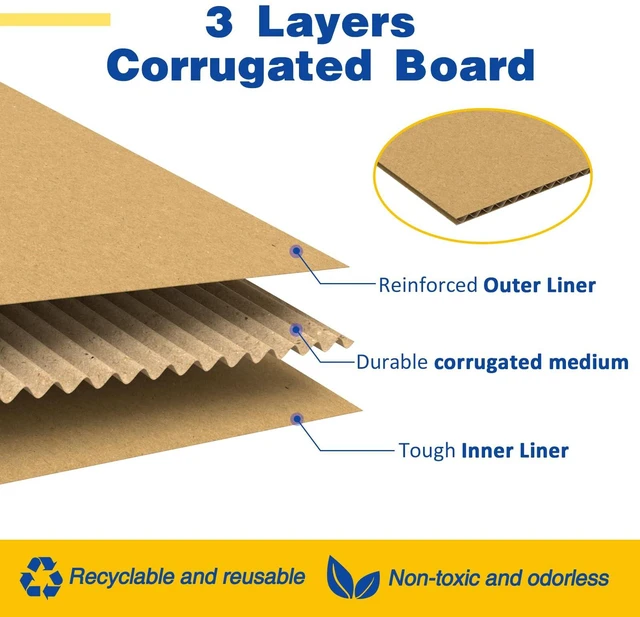 Alt view image 3 of 6 - 30 Pack 8x6x6 inches Small Shipping Boxes Brown Corrugated Cardboard Boxes for Packing, Mailing, Moving, Business