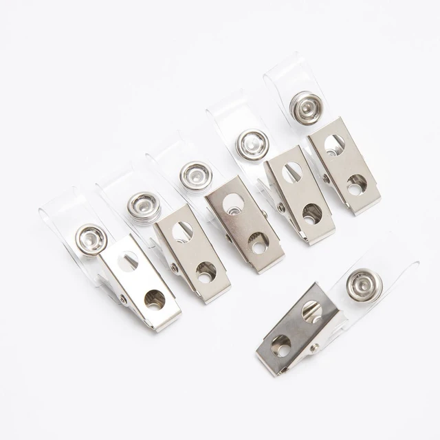 Alt view image 6 of 6 - 100 Pack Waterproof Vertical ID Badge Holder Vertical Clear PVC Name Holder Tags with Badge Clip Straps (100 Pack,)