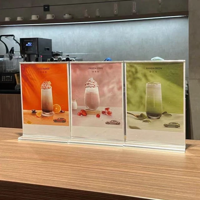 Alt view image 4 of 6 - 4x6 Inch Clear Acrylic Sign Holder, Display Stand, Plastic Card Holder for Business, Office, Retail (4x6 Inch 24 Pack)