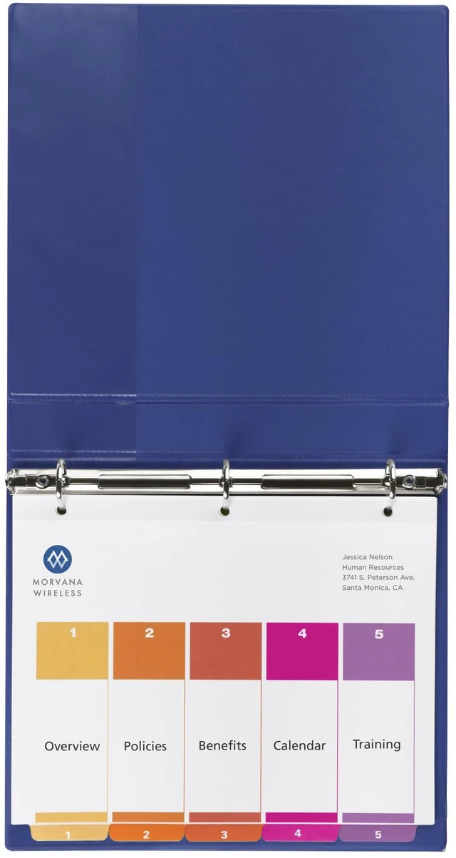 Alt view image 7 of 7 - Dividers for 3 Ring Binders, 5 Tabs per Set, Customizable Table Contents, Multicolor Tabs, Great for Organizing High-Volume Reports, Projects, and More (24 Sets of 11167) (Pack of 2)