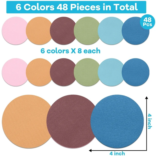 Alt view image 2 of 7 - 48 Pcs Circle Spot Markers Carpet for Classroom Seat Position Dots Removable Floor Makers School Rug Decoration Boho Colors Round Sitting Marks for Preschool Elementary Kindergarten Teachers Supplies
