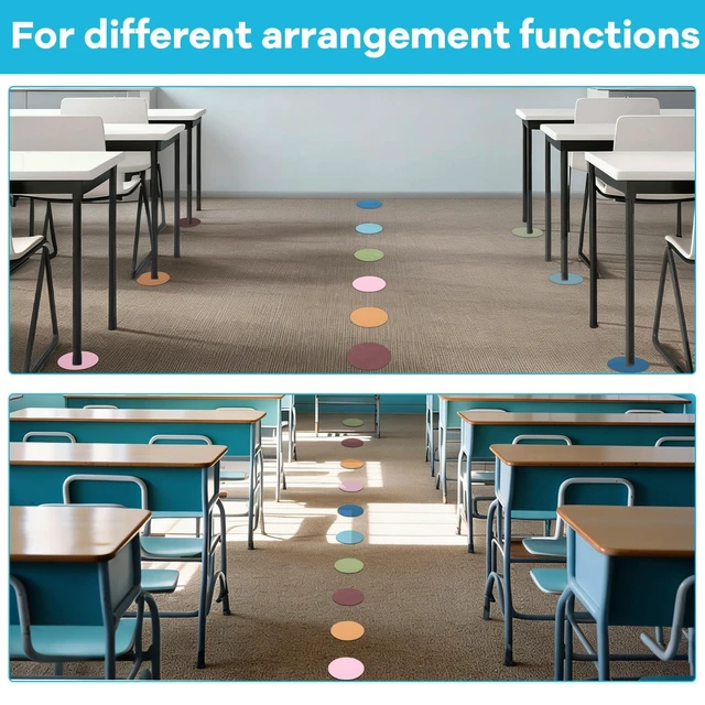 Alt view image 5 of 7 - 48 Pcs Circle Spot Markers Carpet for Classroom Seat Position Dots Removable Floor Makers School Rug Decoration Boho Colors Round Sitting Marks for Preschool Elementary Kindergarten Teachers Supplies