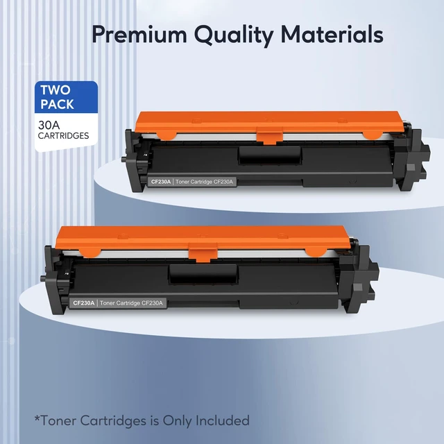 Alt view image 3 of 6 - 30A CF230A Toner Cartridge Replacement for HP 30A CF230A 30X CF230X Compatible for LaserJet Pro MFP M227fdn M227fdw M227sdn M203d M203dn M203dw Printer(Black,2-Pack)