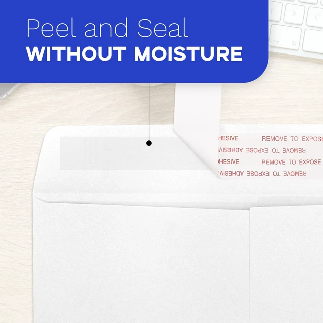 Alt view image 3 of 6 - Catalog Envelopes, White, 6x9, 100 PCS Self Seal, 100 GSM, Manilla Envelopes, For Documents, Letters, Brochures, Photos
