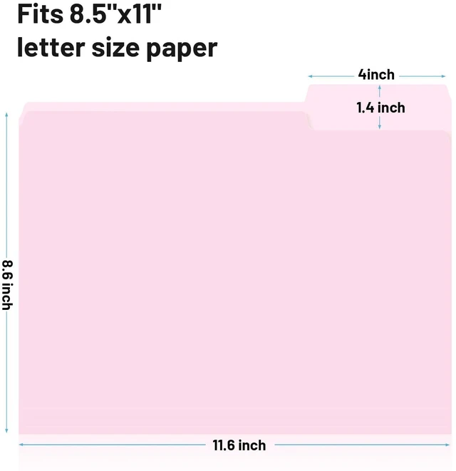 Alt view image 2 of 7 - Colored File Folders,30 Pack Manila Folders, Letter Size 8.5" x 11", 1/3-Cut Tabs, Morandi 10 Colors, for Office, School & Business Organization