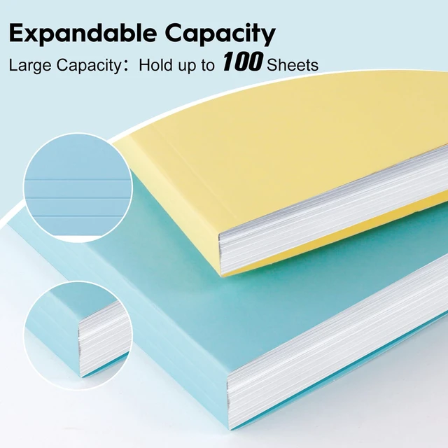 Alt view image 4 of 7 - 100-Pack Color File Folders, 1/3 Cut Tab, Assorted 10 Colors Letter Size Manilla Folder for School/Office/Classroom