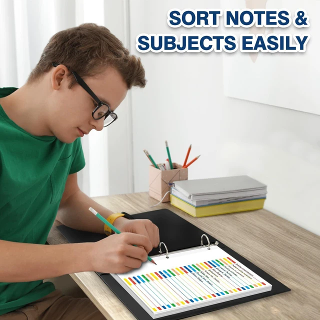 Alt view image 7 of 7 - Alphabet Binder Dividers for 3-Ring Binder, A-Z Tabs, Bright, 3 Sets Customizable Table of Contents, Multicolor Tabs, Reinforced Holes, Letter Size, 26 Tabs per Set