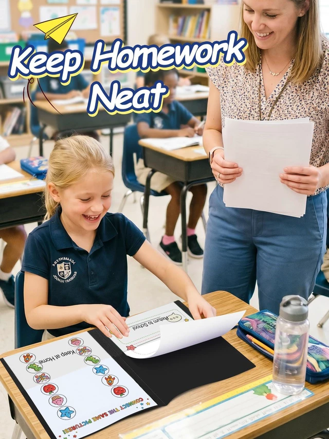 Alt view image 6 of 7 - 36 Pcs Take Home Folders with Pockets for Elementary Students, Black Durable Kindergarten Parent-Teacher Communication Plastic Folders, Back to School Teacher Supplies for Classroom