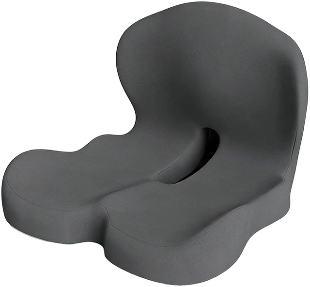 Main image of Orthopedic Cushion, Seat Cushion for Office Chair and Car, Ergonomic Memory Foam L-Shaped Integrated Seat Cushions, Lumbar Support & Tailbone Pain Relief for Office Chair Car Wheelchair (A-Black)