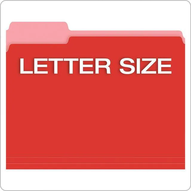 Alt view image 5 of 6 - Colored File Folders Letter Size - 100 Pack of 12 Assorted Color Folders for Documents - 1/3-cut Tabs