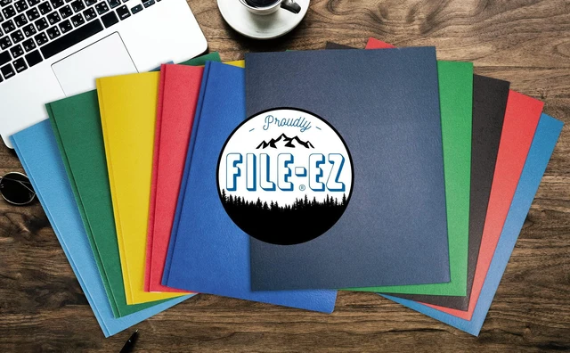Alt view image 7 of 7 - Two-Pocket Folders with 3-Prong Fasteners, Blue Color, 25-Pack, Durable Textured Paper, Matte Finish, Letter Sheet Size (EZ-92523)