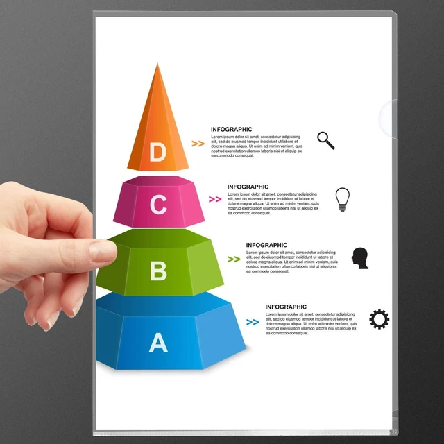 Alt view image 5 of 6 - Plastic Clear Document Folders - 100 Pack, L-Type Folders Copy Safe Project Pockets, for Letter Size Sheets, Transparent Color
