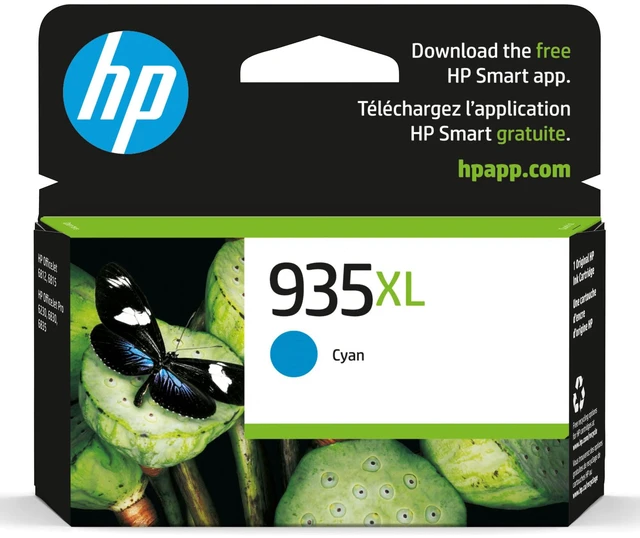Main image of 935XL Cyan High-Yield Ink Cartridge | Works OfficeJet 6810; OfficeJet Pro 6230, 6830 Series | C2P24AN