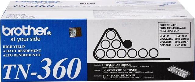 Main image of Genuine High Yield Toner Cartridge, Black Toner, Page Yield Up to 2,600 Pages, TN360