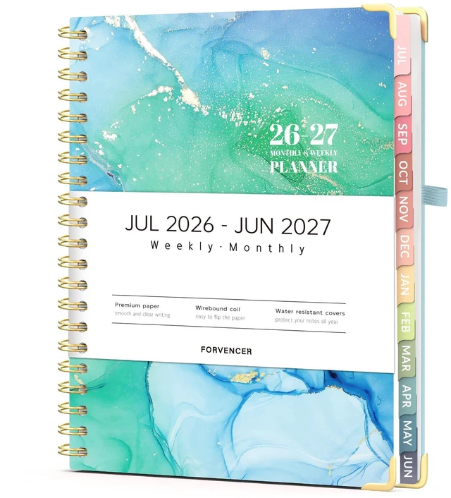 Main image of Planner 2026-2027, July 2026 - June 2027,8.5x11" Calendar Planner Weekly and Monthly, Hardcover Planning book with Monthly Tabs, Cute Journal Organizer Notebook for Office School, A4 Size