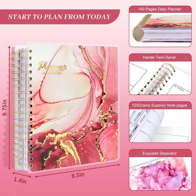 Alt view image 2 of 7 - Planner 2026-2027, 18 Months Large Daily Weekly Monthly Organizer July 2026 - Dec 2027, 8.5x9.8", Calendar with Page Tabs, Separator, Pocket Folder, Bookmark & Stickers & Sticky Note Set