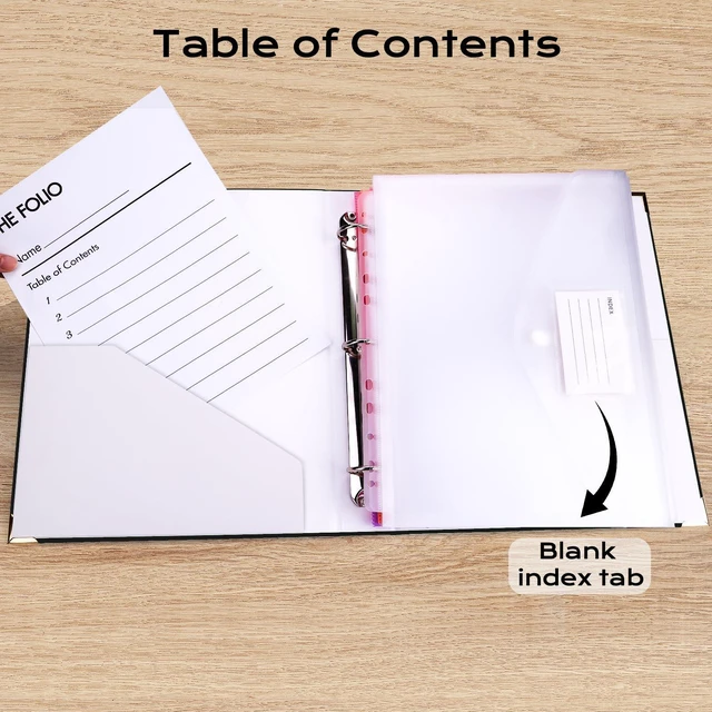 Alt view image 7 of 7 - Important Document Organizer 3 Ring Linen Binders Folio File Folders Black Expanding File Storage Holder Emergency Binder Life Organizer with 9 Pockets, Labels for Papers, Passports, Photos