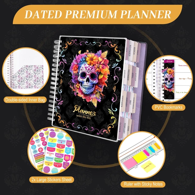 Alt view image 2 of 7 - Planner 2026-2027, 18 Months Large Daily Weekly Monthly Organizer July 2026 - Dec 2027, 8.5x9.8", Calendar with Page Tabs, Separator, Pocket Folder, Bookmark & Stickers & Sticky Note Set