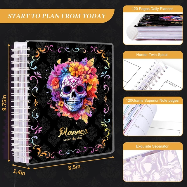 Alt view image 3 of 7 - Planner 2026-2027, 18 Months Large Daily Weekly Monthly Organizer July 2026 - Dec 2027, 8.5x9.8", Calendar with Page Tabs, Separator, Pocket Folder, Bookmark & Stickers & Sticky Note Set