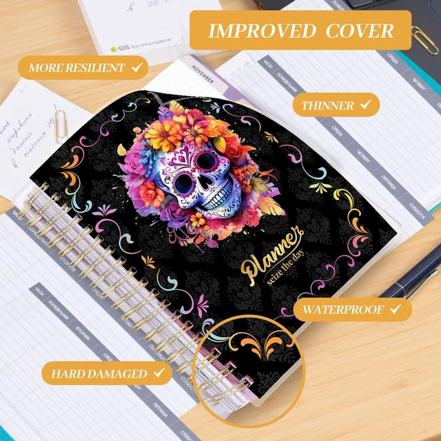 Alt view image 5 of 7 - Planner 2026-2027, 18 Months Large Daily Weekly Monthly Organizer July 2026 - Dec 2027, 8.5x9.8", Calendar with Page Tabs, Separator, Pocket Folder, Bookmark & Stickers & Sticky Note Set