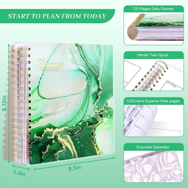 Alt view image 3 of 7 - Planner 2026-2027, 18 Months Large Daily Weekly Monthly Organizer July 2026 - Dec 2027, 8.5x9.8", Calendar with Page Tabs, Separator, Pocket Folder, Bookmark & Stickers & Sticky Note Set