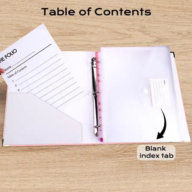 Alt view image 7 of 7 - Important Document Organizer 3 Ring Linen Binders Folio File Folders Pink Expanding File Storage Holder in Case If I Die Binder with 9 Pockets, Labels for Papers, Letters, Passports, Photos