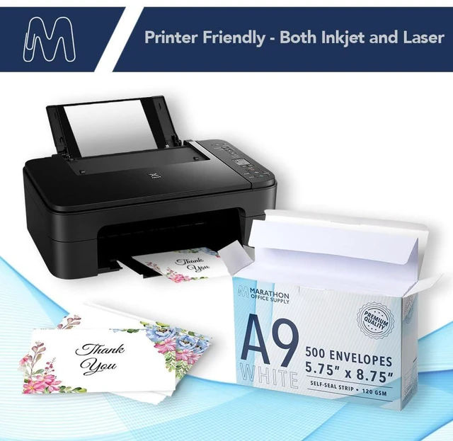 Alt view image 4 of 6 - MOS White A9 Envelopes (5.75 x 8.75 Inch) 500 Pack, Self-Seal Heavyweight for 5.5 x 8.5 Cards, Half Fold Greeting Cards, Photos, Booklets, Wedding Programs, Business Mailings