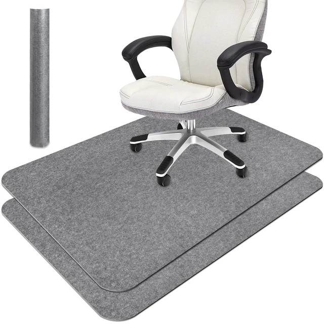 Main image of 2 Pack Desk Chair Mat for Hardwood Floor & Tile 55"" x35 Office Chair Mat for Rolling Chairs Large Anti-Slip-Recyclable Material Computer Chair Mat Rug for Office/Home, LG-2PACK