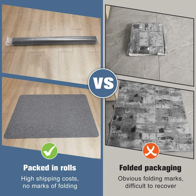 Alt view image 2 of 5 - 2 Pack Desk Chair Mat for Hardwood Floor & Tile 55"" x35 Office Chair Mat for Rolling Chairs Large Anti-Slip-Recyclable Material Computer Chair Mat Rug for Office/Home, LG-2PACK