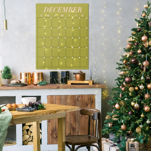 Alt view image 6 of 6 - 12 Pcs Undated Calendars 16'x20' Large Erasable Wall Calendar 12 Month Classroom Dry Ease Reusable Planning Colorful Yearly Blank Planner Reserved Grid for Office Home Educational Study Room Class
