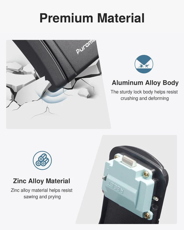 Alt view image 5 of 7 - Key Lock Box Combo Wall-Mounted Storage Safe Lockbox Home Office Outside, Portable, Wall Mount, Resettable, Combination, Weatherproof, High-capacity, Hold 5 Keys, Contractor Guest Realtor