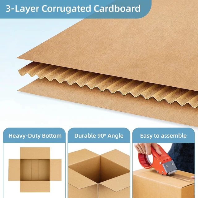 Alt view image 3 of 7 - Small Shipping Boxes 6x6x6 for Shipping, Balls, Brown Boxes 10 Pack Easy Assemble 6x6x6 Boxes, Easy Fold Boxes for Packaging Moving, Recyclable Corrugated Cardboard Boxes for Small Business