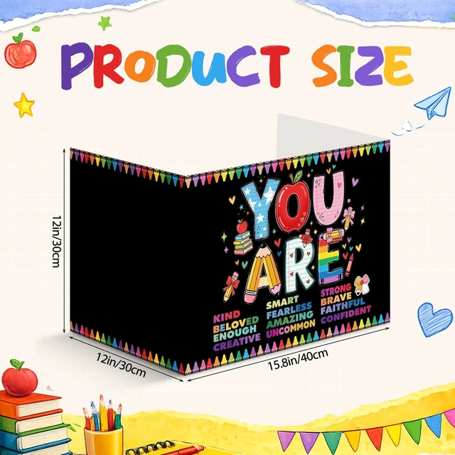 Alt view image 2 of 7 - 24 Pcs Privacy Folders for Students Testing, You are Smart, Colorful Testing Dividers for Classroom, Cardboard Privacy Board, Classroom Folders Teacher Supplies, Back to School Supplies