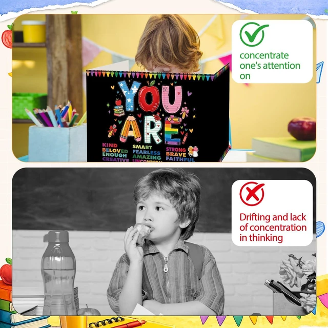 Alt view image 4 of 7 - 24 Pcs Privacy Folders for Students Testing, You are Smart, Colorful Testing Dividers for Classroom, Cardboard Privacy Board, Classroom Folders Teacher Supplies, Back to School Supplies