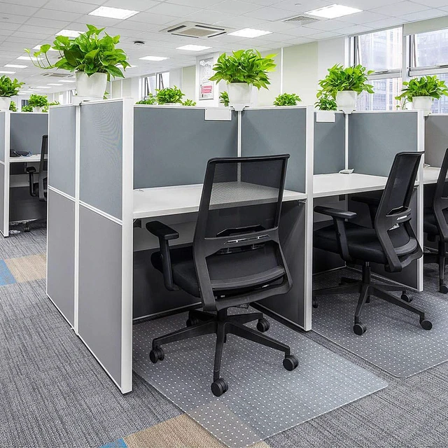Alt view image 2 of 7 - Office Chair Mat for Carpet Large Desk Chair Mat for Carpeted Floors Floor Mat for Office Chair on Low, Standard and No Pile Carpeted Floors Durable Carpet Protector Mat (46x 60'' Rectangle)