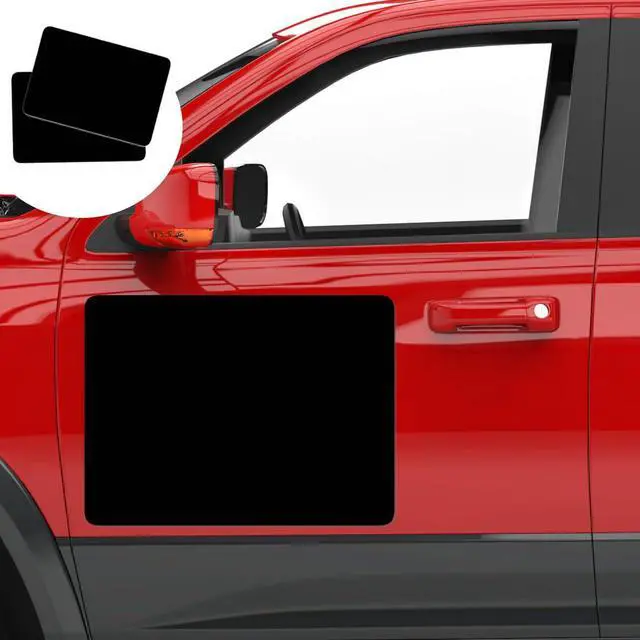 Main image of 2 Pack Blank Car Door Magnetic Sticker, Rounded Corners Vehicle Sign, Perfect for DIY Advertise Business and Cover Company Logo, Personalized Decal, 24x18 Inch Black